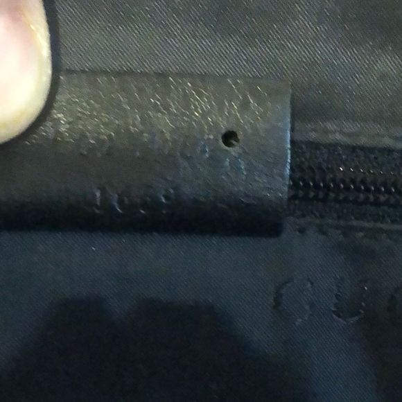 GUCCI Jackie Black Leather Rolled Top Handles Tall Nylon Tote Bag VTG Mint - Picture 8 of 17